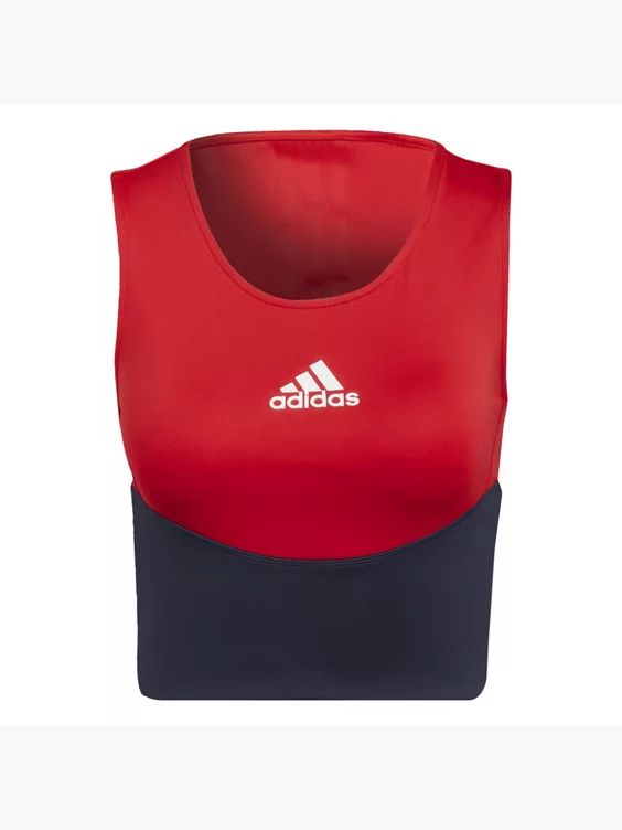 Adidas Designed To Move Colorblock 3-Streifen Crop-Top 1 Adidas Designed To Move Colorblock 3-Streifen Crop-Top