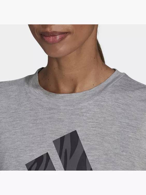 Adidas AEROREADY Designed To Move Tiger-Print T-Shirt 2 Adidas AEROREADY Designed To Move Tiger-Print T-Shirt – Bild 2