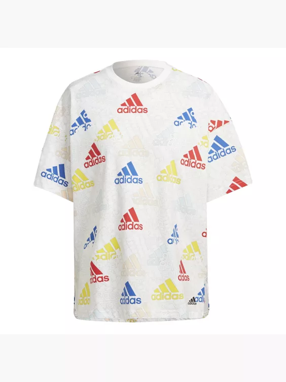 Adidas Essentials Multi-Colored Logo Boyfriend T-Shirt 1 Adidas Essentials Multi-Colored Logo Boyfriend T-Shirt
