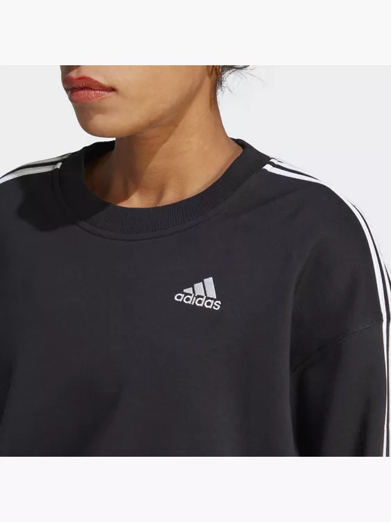 Adidas Essentials 3-Streifen Crop Sweatshirt 2 Adidas Essentials 3-Streifen Crop Sweatshirt – Bild 2