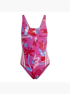 Adidas Floral 3-Streifen Badeanzug