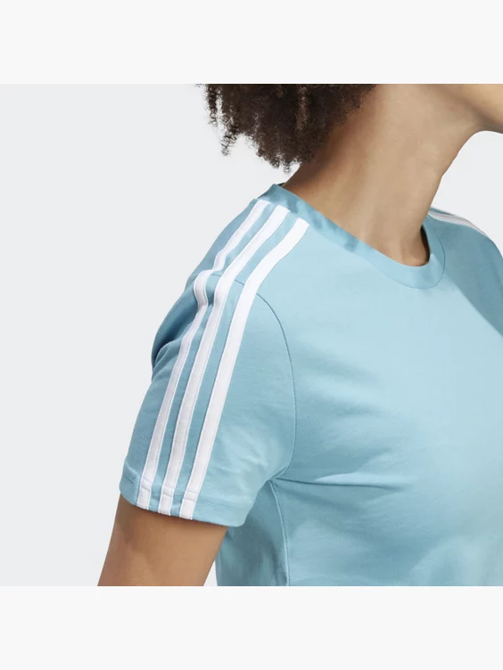 Adidas LOUNGEWEAR Essentials Slim 3-Streifen T-Shirt 3 Adidas LOUNGEWEAR Essentials Slim 3-Streifen T-Shirt – Bild 3