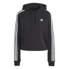 Adidas Essentials 3-Streifen French Terry Crop Hoodie