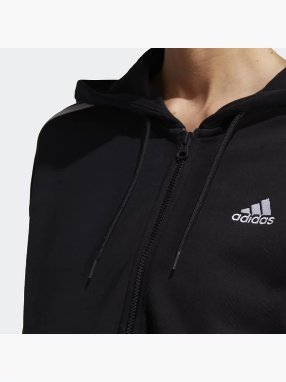 Adidas Essentials 3-Streifen French Terry Bomber Kapuzenjacke 2 Adidas Essentials 3-Streifen French Terry Bomber Kapuzenjacke – Bild 2